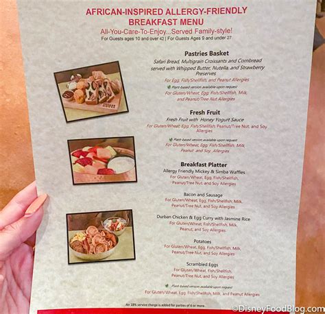 tusker house restaurant menu